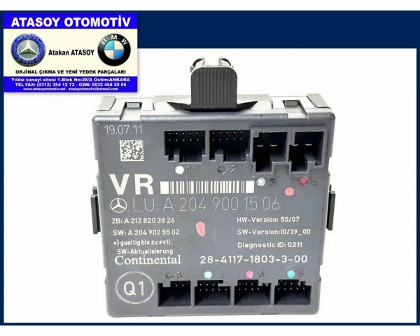 MERCEDES W204 COUPE SAĞ ÖN KAPI BEYNİ 2129009229 2049001506 2049001406 2049001306 A2129009229 A2049001506 A2049001406 A2049001306 MERCEDES W204 COUPE VR KAPI BEYNİ